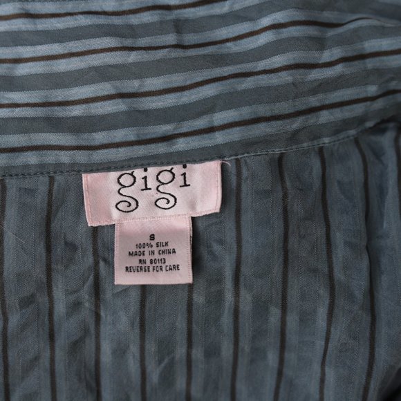 Vintage | gigi 100% silk button down shirt - Picture 7 of 7